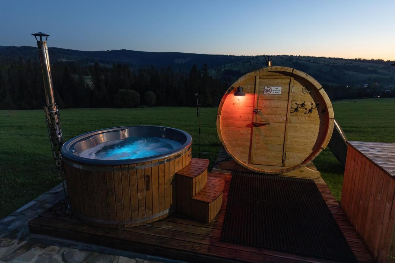 Witowianskie Domki Z Kominkiem, Jacuzzi I Sauna Dzianisz Dış mekan fotoğraf