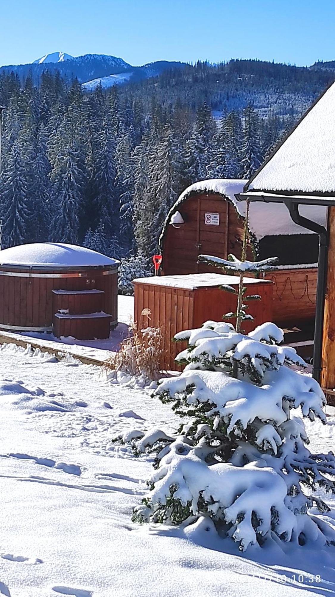 Witowianskie Domki Z Kominkiem, Jacuzzi I Sauna Dzianisz Dış mekan fotoğraf