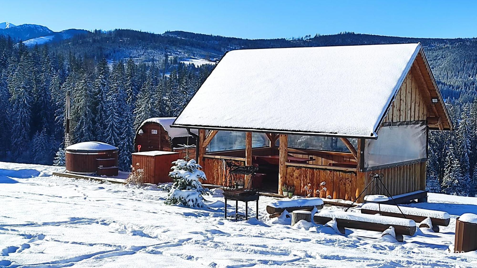 Witowianskie Domki Z Kominkiem, Jacuzzi I Sauna Dzianisz Dış mekan fotoğraf