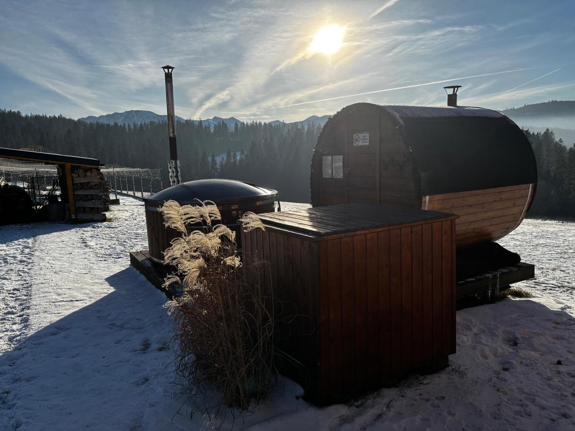 Witowianskie Domki Z Kominkiem, Jacuzzi I Sauna Dzianisz Dış mekan fotoğraf