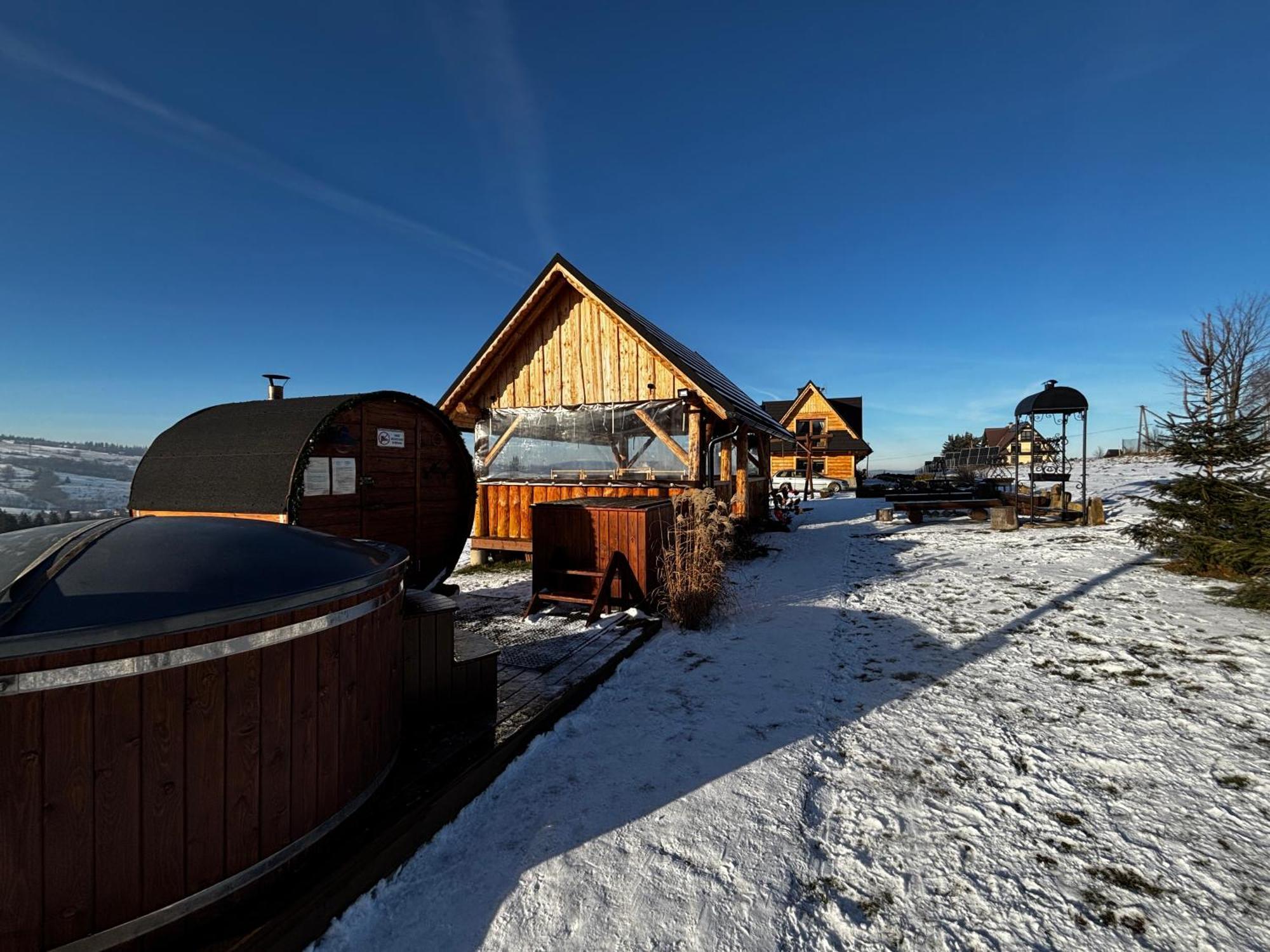 Witowianskie Domki Z Kominkiem, Jacuzzi I Sauna Dzianisz Dış mekan fotoğraf